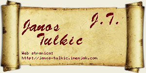 Janoš Tulkić vizit kartica